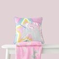 Bedlam - Unicorn - Velvet Cushion Cover - 43 x 43cm in Pink additional 1