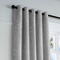 Curtina - Textured Chenille - Textured Pair of Eyelet Curtains - Grey additional 1