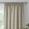 Dreams & Drapes Curtains - Pembrey - Textured Pair of Pencil Pleat Curtains With Tie-Backs - Natural additional 3