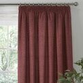 Dreams & Drapes Curtains - Pembrey - Textured Pair of Pencil Pleat Curtains With Tie-Backs - Red additional 3