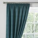 Dreams & Drapes Curtains - Pembrey - Textured Pair of Pencil Pleat Curtains With Tie-Backs - Teal additional 2