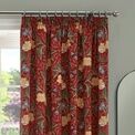 Dreams & Drapes Curtains - Sandringham - 100% Cotton Pair of Pencil Pleat Curtains With Tie-Backs - Red additional 2