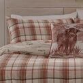 Dreams & Drapes Lodge - Hanson Highland Cow - Brushed Cotton Duvet Cover Set - Terracotta additional 4