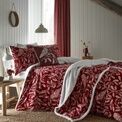Dreams & Drapes Lodge - Woodland Owls - Fleece Duvet Cover Set - Red additional 3