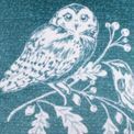 Dreams &amp; Drapes Lodge - Woodland Owls - Velvet Cushion Cover - 43 x 43cm in Teal additional 3