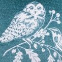 Dreams & Drapes Lodge - Woodland Owls - Velvet Filled Cushion - 43 x 43cm in Teal additional 3