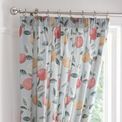 Dreams &amp; Drapes Design - Botanical Fruit -  Pair of Pencil Pleat Curtains - Green 66" Width x 72" Drop (168 x 183cm) additional 2