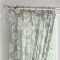 Dreams &amp; Drapes Design - Chrysanthemum -  Pair of Pencil Pleat Curtains With Tie-Backs - Green 66" Width x 72" Drop (168 x 183cm) additional 2