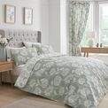 Dreams &amp; Drapes Design - Chrysanthemum - Quilted Bedspread - 200cm X 230cm in Green additional 1