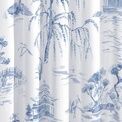 Dreams & Drapes Design - Oriental Garden - Blackout Pair of Eyelet Curtains - Blue additional 3