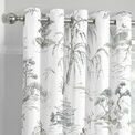 Dreams & Drapes Design - Oriental Garden - Blackout Pair of Eyelet Curtains - Grey additional 2
