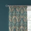 Dreams & Drapes Design - Palais -  Pair of Pencil Pleat Curtains With Tie-Backs - Teal 66" Width x 72" Drop (168 x 183cm) additional 2
