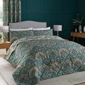 Dreams & Drapes Design - Palais - Quilted Bedspread - 195cm x 230cm in Teal additional 1