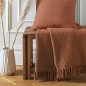 Drift Home - Hayden - 100% Recycled Cotton Throw - 130 x 180cm in Terracotta additional 4