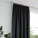 Fusion - Galaxy - Dim out woven Pair of Pencil Pleat Curtains - Black additional 2