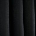 Fusion - Strata - Dim out woven Pair of Eyelet Curtains - Black additional 3