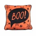 Bedlam - Boo - Velvet Filled Cushion - 43 x 43cm in Orange additional 1