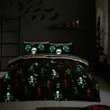 Bedlam - Dancing Skeletons - Glow in the Dark Duvet Cover Set - Black additional 3