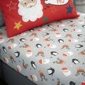 Bedlam - Ho Ho Ho -  25cm Fitted Bed Sheet - Red additional 1