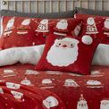 Bedlam - Jolly Santa - Fleece Cushion Cover - 43 x 43cm in Red additional 4