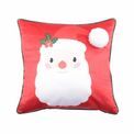 Bedlam - Jolly Santa - Fleece Cushion Cover - 43 x 43cm in Red additional 1