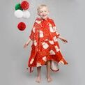 Bedlam - Jolly Santa - Fleece Poncho - 75 x 92.5cm in Red additional 1