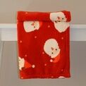 Dreams & Drapes Design - Jolly Santa - Fleece Throw - 120 x 150cm in Red additional 3