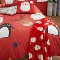 Dreams & Drapes Design - Jolly Santa - Fleece Throw - 120 x 150cm in Red additional 4
