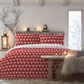 Fusion Christmas Geo Robin Reversible Duvet Cover Set - Red/White additional 1