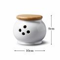 WM. Bartleet - Garlic Pot with Wooden Lid 9x10cm additional 5