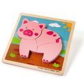 Bigjigs - Chunky Lift Out Pig Puzzle additional 1