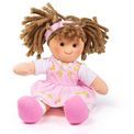 Bigjigs - Rose Doll Brown Hair and Pink Dress additional 2