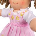 Bigjigs - Rose Doll Brown Hair and Pink Dress additional 7