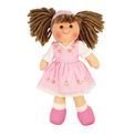 Bigjigs - Rose Doll Brown Hair and Pink Dress additional 1