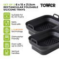 Tower - 2 Pack Rectangular Foldable Silicone Air Fryer Trays additional 8