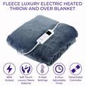Fleece Heated Blanket - Grey additional 2