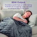 Fleece Heated Blanket - Grey additional 3