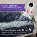 Fleece Heated Blanket - Grey additional 5