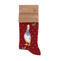 Wrendale Designs - Christmas Scarves Red Duck Socks additional 1