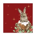 Wrendale Designs - Merry Little Christmas Rabbit Lunch Napkin additional 1