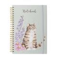 Wrendale Designs - A4 Cat Notebook Whiskers and Wild Flowers Green additional 1
