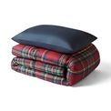 Night Lark Classic Tartan Coverless Duvet Set (Berry Red) additional 1