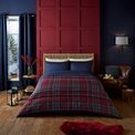 Night Lark Classic Tartan Coverless Duvet Set (Berry Red) additional 5