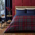 Night Lark Classic Tartan Coverless Duvet Set (Berry Red) additional 2