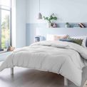 Night Lark - Linen Print Coverless Duvet Cloud Grey additional 5
