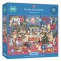 Gibsons - Feline Festivities 1000 Piece Jigsaw Puzzle additional 1