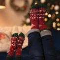 Wrendale Designs - Seasons Tweetings Fair Isle Robin Socks additional 3