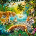 Ravensburger - Tiger family in Oasis 500 Piece Jigsaw Puzzle additional 5