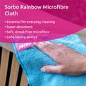 Sorbo - Microfibre cloths Rainbow 40x40cm 6pcs additional 3