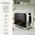 Swan - Solace 2 Slice Stainless Steel Toaster - Black additional 3